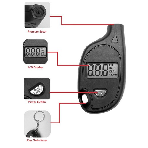 Portable Tire Pressure Guage Digital Air Checker Car Bike Truck LCD Display - Picture 6 of 8