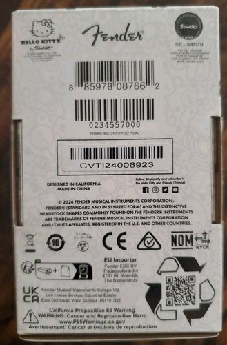 Fender Hello Kitty Fuzz Pedale Rosa Nuovo con scatola 50° Anniversario Nuovo con scatola - Foto 6 di 7