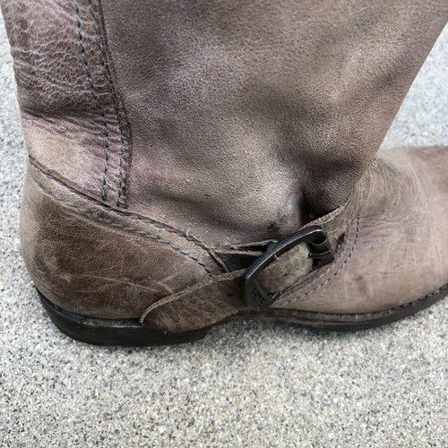 FRYE Riding Boots Women's 6 Leather Calf High Designer 1" Heel Shoes - Picture 3 of 16