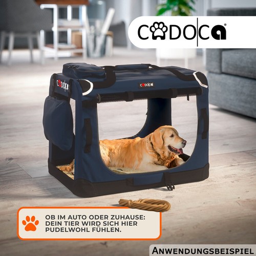 CADOCA Tiertransportbox M + Napf Hundetransportbox Transporttasche Transportbox - Bild 6 von 7