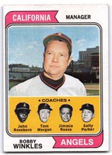 1974 Topps Bobby Winkles/John Roseboro/Salty Parker/Tom Morgan/Jimmie Reese