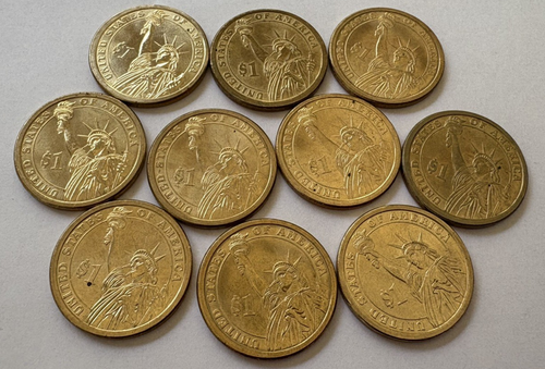 George Washington Presidential 1 $ Coins 2007 P Lot of 10 - Bild 4 von 4