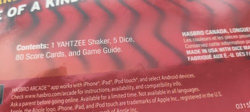 NEU Hasbro Yahtzee Classic Würfelspiel - Rolle für den ultimativen Gewinn Familienspaß - Bild 2 von 4