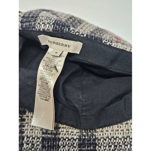 Burberry Grey Multicolor Check Print Newsboy Hat M sz Wool - Picture 4 of 9
