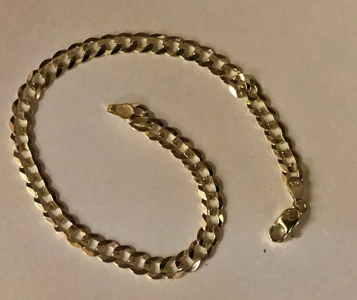 10 Karat massives Gelbgold Herren Kubanische Panzerkette Gliederkette Armband 8,5 Zoll 5,6 mm 6 Gramm - Bild 5 von 14