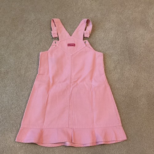 TOMMY HILFIGER CORD JUMPER DRESS, GIRLS 5, FRONT POCKETS, ADJUSTABLE STRAPS - Picture 3 of 3