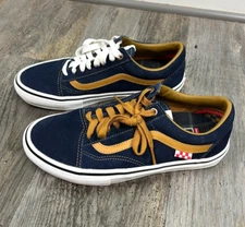 Dan Reynolds x Vans Skate Old Skool Pop Cush Navy Golden Brown Size 7.5 Sneakers