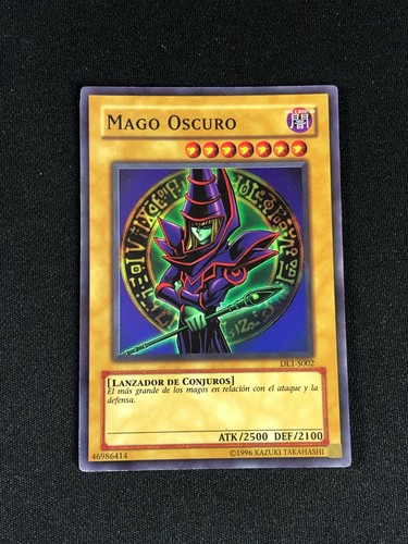 YUGIOH DARK MAGICIAN DL1-S002 SUPER PLAY/EDGEWARE SPANISH - Picture 1 of 1