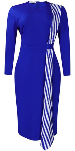 Women's Bodycon Work Pencil Dress Colorblock Back Zipper Office Business Dresses - Imagen 8 de 62