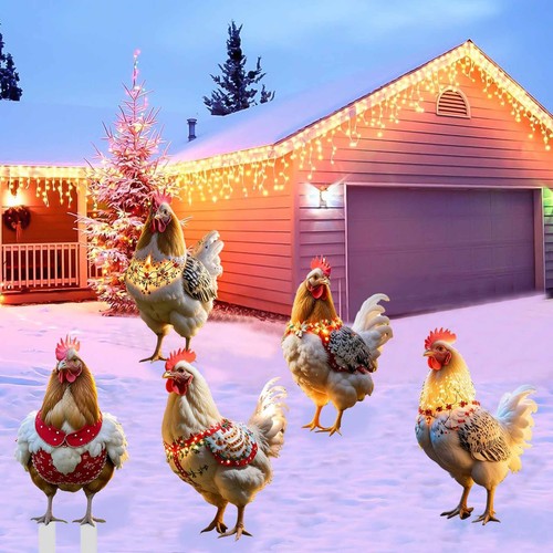 Acrylic Chicken Ground Plug Christmas Double-decoration DCJ012 - Photo 2 sur 12