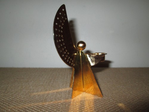 GEORG JENSEN Gold-Plated Stainless Steel Angel Candle Holder w/ Box *DENMARK - Picture 5 of 8