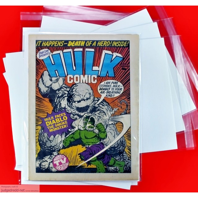 Magazine Bags ONLY up to A4 Size0 Fits Marvel Weekly Hulk Comic Issues UK x 10 Magazine Bags ONLY up to A4 Size0 Fits Marvel Weekly Hulk Comic Issues UK x 10