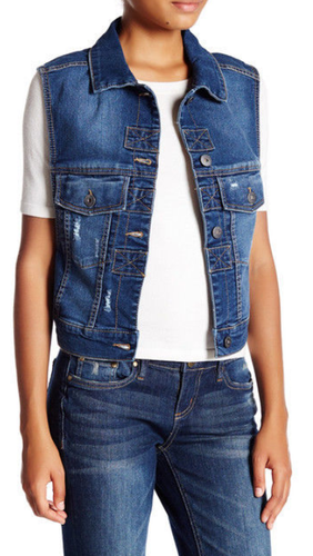 Union Bay Rooney Denim Vest L NWT - Picture 1 of 2