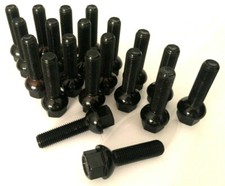 20 Radschrauben Radbolzen Mercedes Alufelge M12 x 1.5 x 40 Kugelbund R12 Schwarz