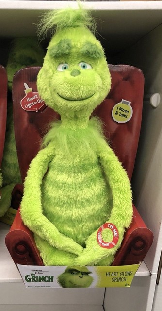 the grinch heart glows grinch plush