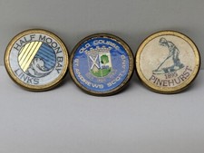 3 Golf Ball Markers ST ANDREWS Old Course Scotland, HALF MOON BAY  PINEHURST