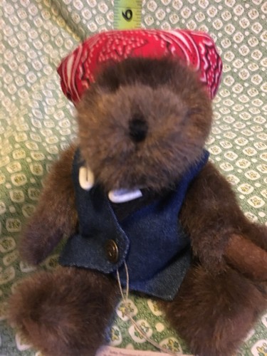 Boyds Bears Plüsch 8 Zoll Al Bearoom Jr. Jointed Keep On Ridin Bikerbär 2004 Etikett - Bild 4 von 4