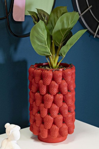 Mauro Ferretti Vase Erdbeeren Ø 20x32 cm rot - Bild 6 von 7
