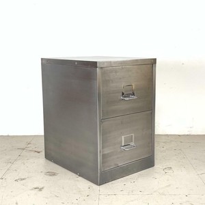 Vintage Industrial Stripped Metal 2 Drawer Filing Cabinet 2710 Ebay