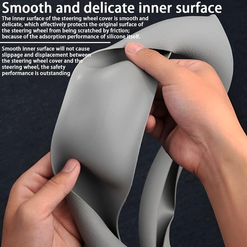 Auto Car Silicone Steering Wheel Cover Non-Slip Grip Universal For 13"-15"inch - Picture 11 of 17