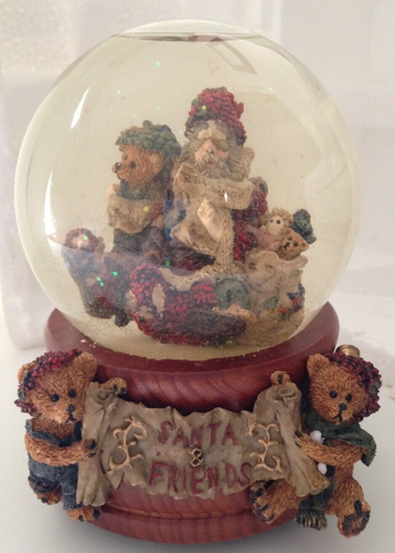 Vintage Boyds Bear Santa & Friends musikalische Schneekugel 94-95 The Boyds Collection - Bild 2 von 15