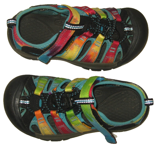 Girl's Boy's Kids KEEN Newport H2 Multicolor Rainbow Tie Dye Washable Sandal 12 - Picture 2 of 10