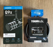 Samson Q9x Mic + Samson SR880 Headphones + Mic Booster + Cables | BUNDLE NEW!