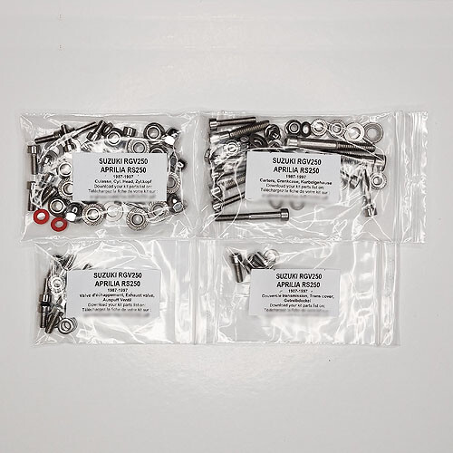 APRILIA RS 250 1995-2005 Kit tornillos allen inox motor completo RS250 - Imagen 3 de 3