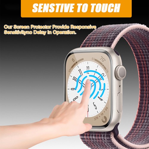 3D Tempered Glass Screen Protector For Apple Watch Series 8 7 6 5 40 41 44 45mm - Photo 5 sur 12
