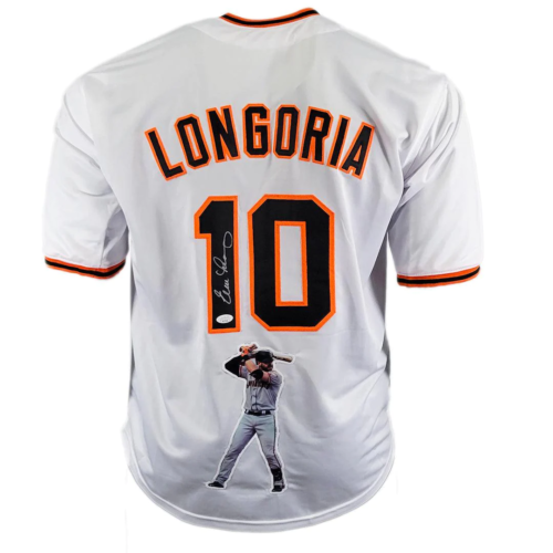 Evan Longoria Signed San Fransisco White Decal Baseball Jersey (JSA) - Picture 1 of 3