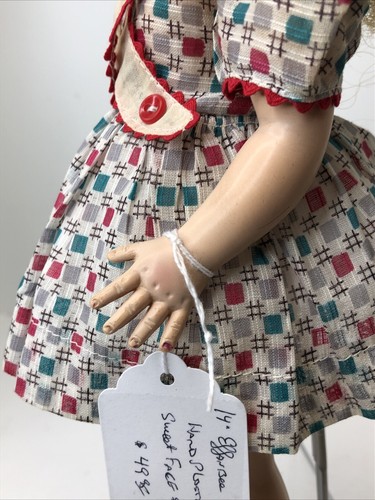 14” Vintage Antique Effanbee Doll Co. “Honey” Hard Plastic Cute Dress & Face #S - Picture 14 of 21