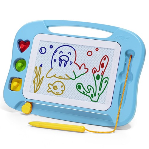 Magnetic Drawing Board for , Colorful Erasable Doodle Board with Magnet Pen, ...