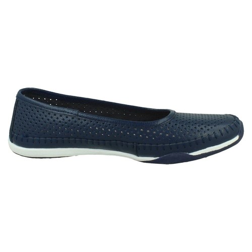 LADIES DOWN TO EARTH FLAT LEATHER CASUAL SHOES F8R0573 - Picture 12 of 18
