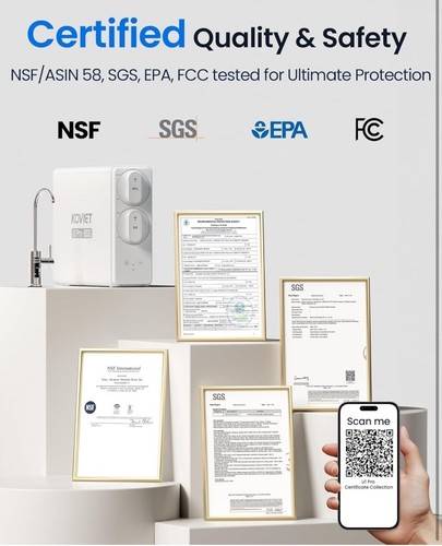 U1 Pro Umkehrosmoseanlage, 800GPD Tankless Umkehrosmose Wasserfilter, - Bild 5 von 8