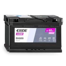 Exide 82Ah Autobatterie EK820 AGM 800A/EN 12V Start-Stop betriebsbereit