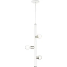 Livex Lighting 45863-03 Bannister 3 Light 6 inch White Pendant Ceiling Light
