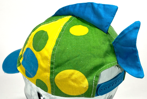Cappello FISH Youth - Pois - Giallo, Verde, Blu - Snapback - Novità Cap - Foto 4 di 5