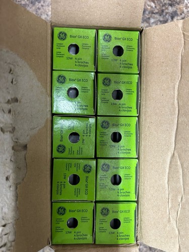 GE F13DBX/835/ECO4P Fluorescent 13W PL Lamp 3500K 4-Pin G24q-1 Base (Box of 10) - Picture 2 of 5