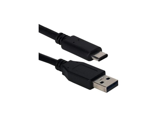 QVS 3.28ft USB-C to USB-A 2.0 Sync & Charger Cable - Black - Picture 3 of 5