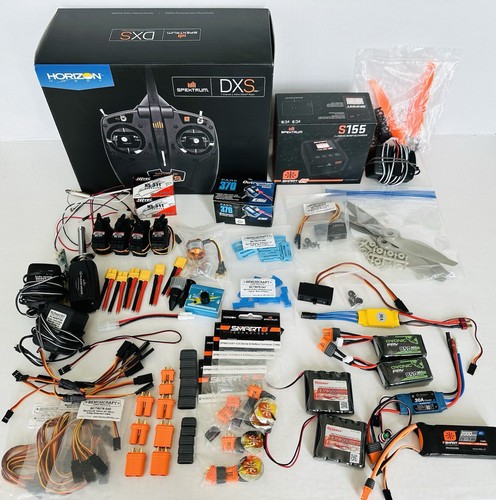 LOT RC PARTS AIRCRAFT BULK HOBBY SHOP PLANE SERVOS RECEIVERS BATTERIES MOTOR