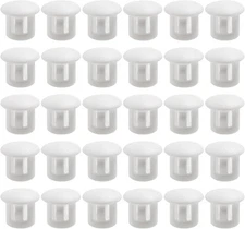 30 PCS Black Hole Plugs - 3/8 inch (10mm) Plastic Flush 3/8inch (10mm), White 