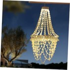 Solar Hanging Crystal Chandelier Outdoor Garden Decorative Lights French