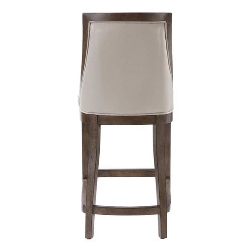 Uttermost Purcell Wood and Faux Leather Counter Stool in Cappuccino - Picture 4 of 10