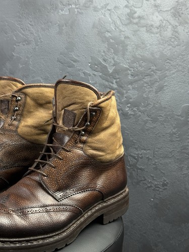 SANTONI Men’s Boots Fur Limited Edition Shoes Italy Size 9 - Picture 2 of 11