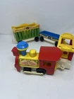 Fisher Price Vintage 1970s Little People Circus Train #991 Engine Caboose Cage +