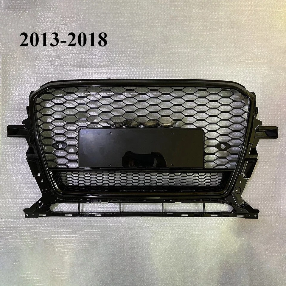 Para Audi Q5 SQ5 2009-2018 RSQ5 Estilo Negro Panal Parachoques Delantero Parrilla Foto 2 de 3
