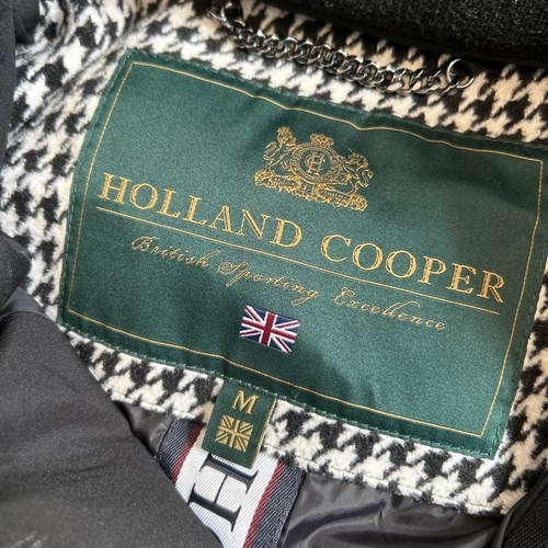 Holland Cooper Steppjacke Damen Medium schwarz Kunstfell Kapuze Designer Mantel - Bild 8 von 8