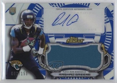 2015 Finest Jumbo Relic Blue Refractor 3/150 Rashad Greene Rookie Auto RC 4y4