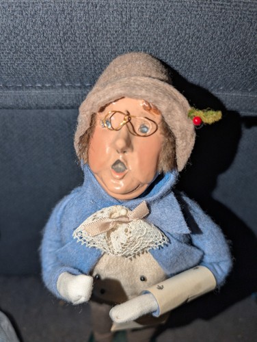 MUY RARO BYERS CAROLERS 1989 COLECCIÓN BYERS NAVIDAD HOMBRE MUJER VINTAGE AZUL - Imagen 7 de 11