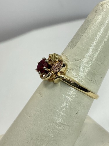 BLACK HILLS DREIFARBIGER ROSAFARBENER STEIN - 10K GOLD - GRÖSSE 7 3/4 RING (J1376) - Bild 6 von 13